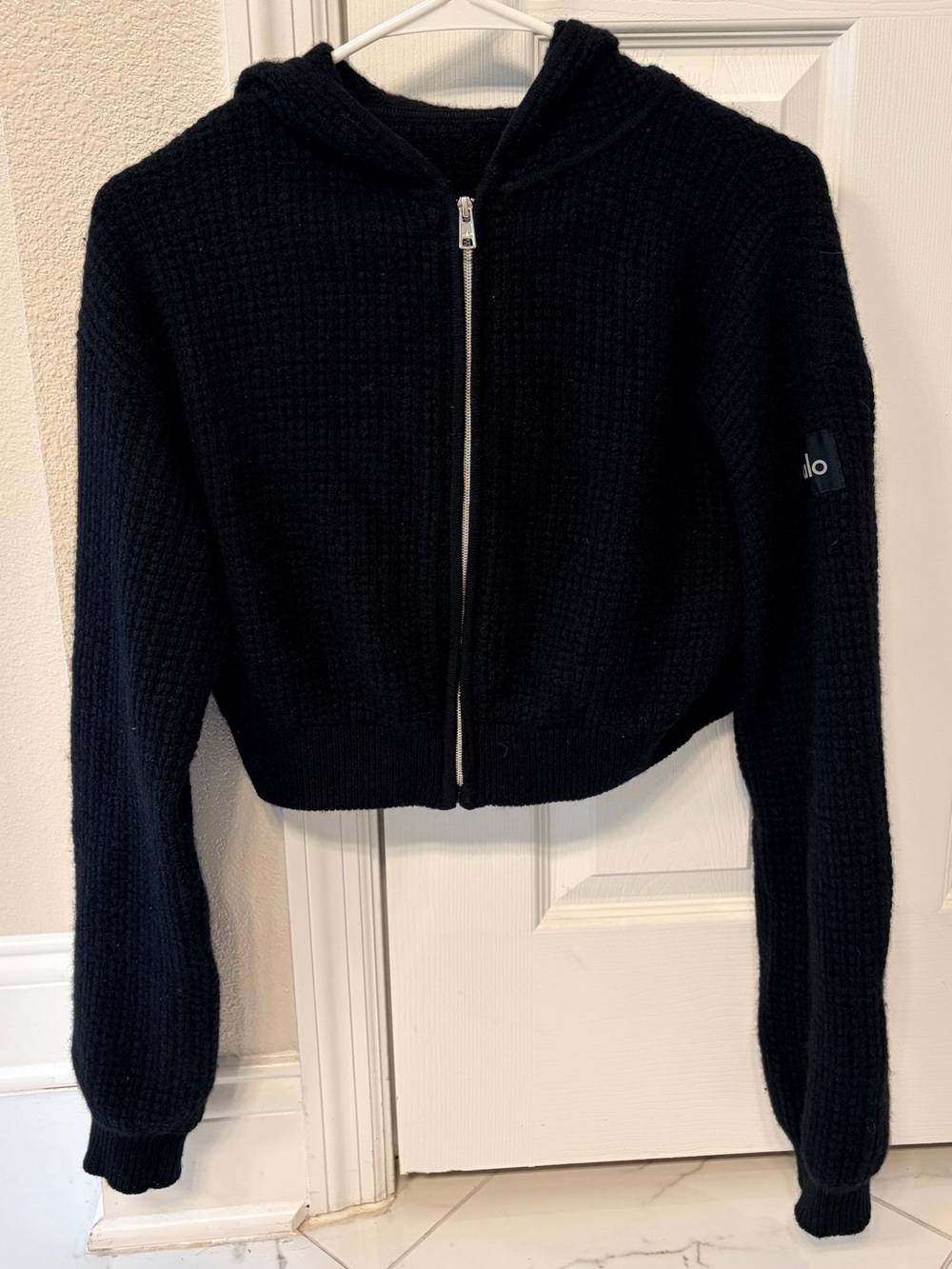 Alo Yoga Cashmere Plush Waffle Full Zip Hoodie XS
